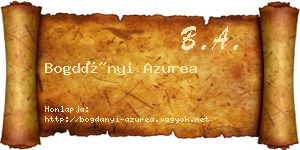Bogdányi Azurea névjegykártya